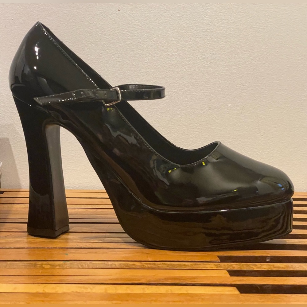 🕷Demonia Black Patent Maryjane DOLL50 Platform Heels🕸